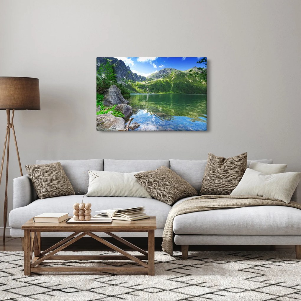 Tó a Tátrában képe (90x60 cm)