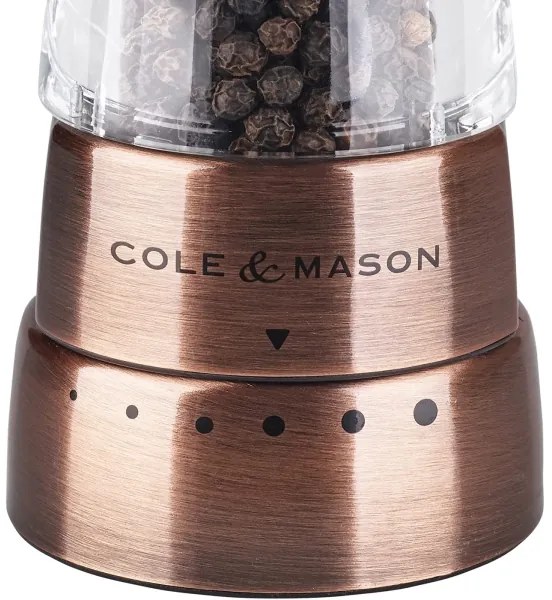 Cole&Mason DERWENT 2 db-os só- és borsőrlő készlet, 19 cm, réz