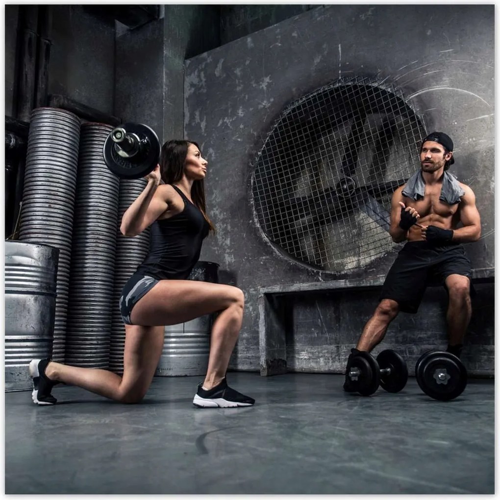 Poszterek 100x100 Illegális edzőterem Garázs