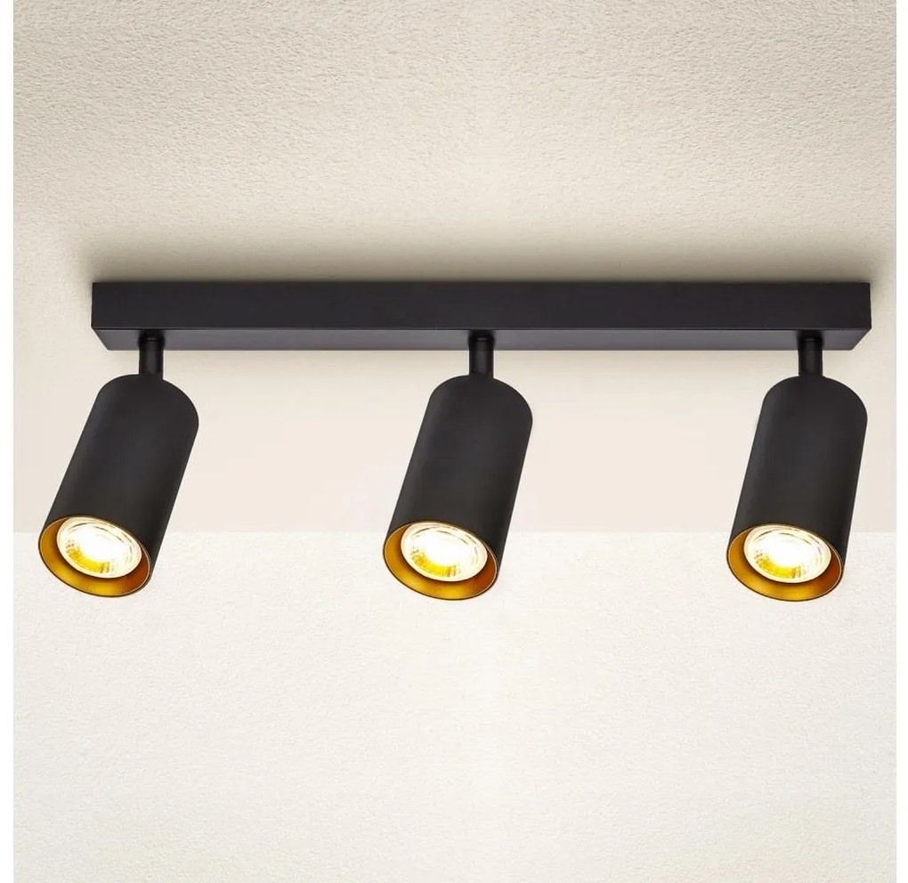 Brilagi - Spotlámpa SELE 3xGU10/30W/230V fekete/arany WO-B5-OEM