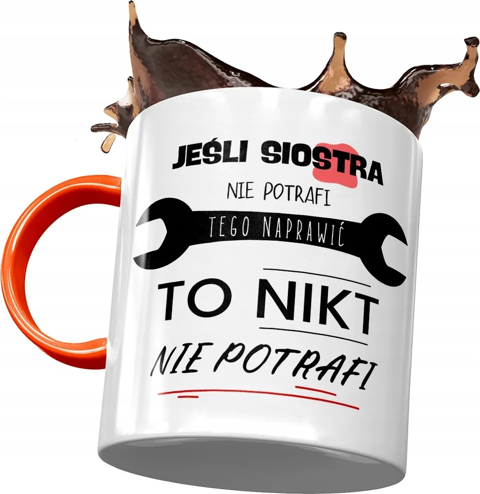 Narancssárga Bögre Nővérnek Születésnapi Ajándék Nyomtatott Fotóval