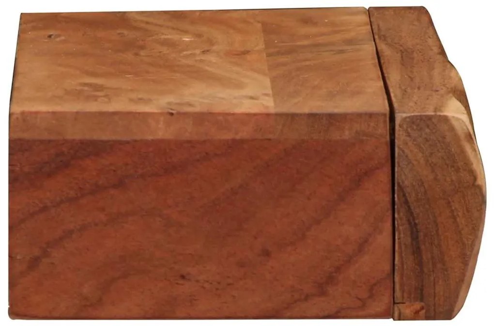 2 darab tömör akácfa fali polc 40x17x8 cm
