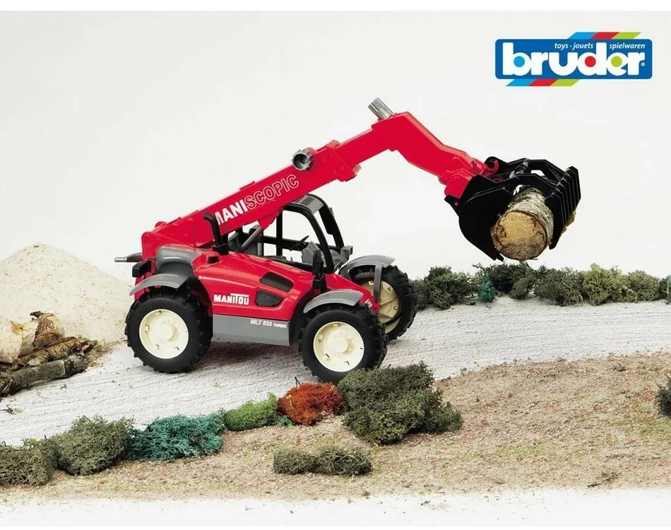 Bruder 2125 Építőipari járművek - Manitou MLT 633rakodógép teleszkópos géppel, 1:16