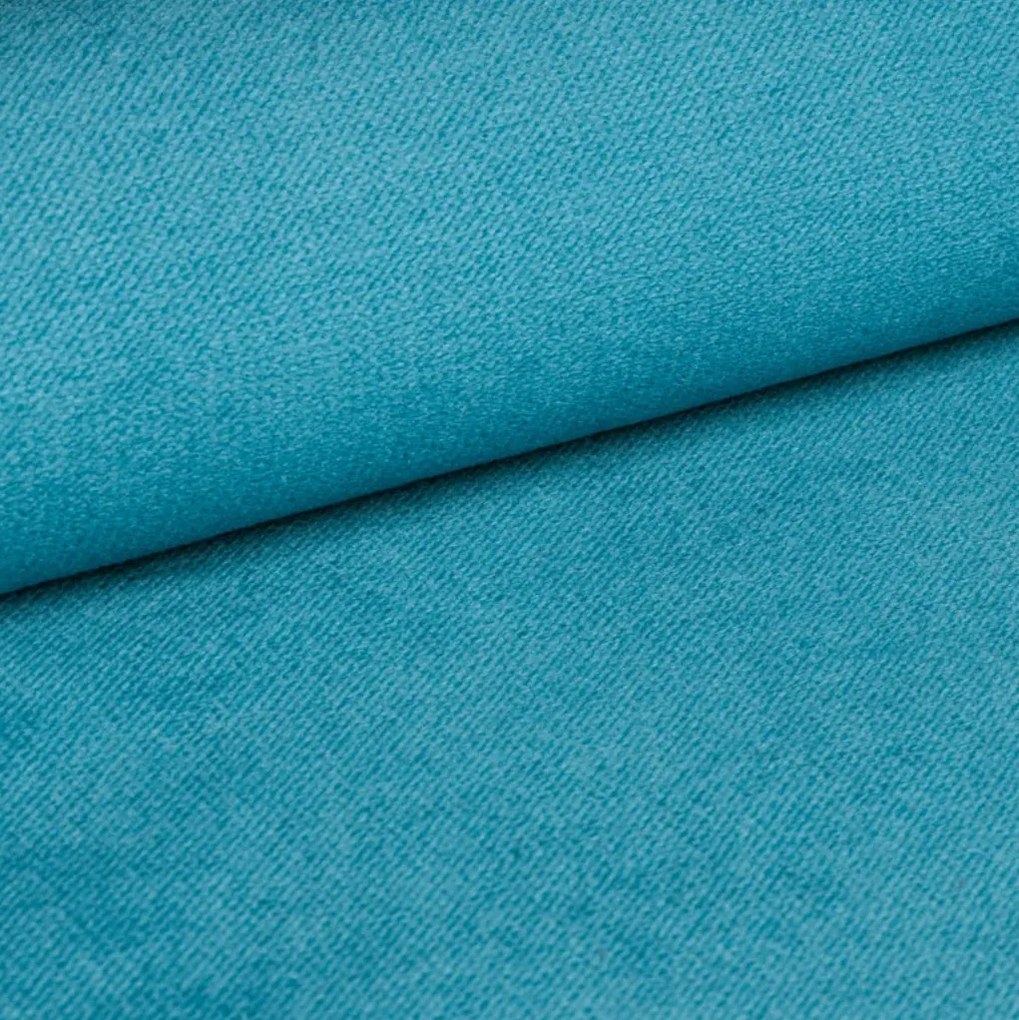AKCIÓ Kárpitozott boxspring ágy GLORIEN VELVET 100x200 cm türkiz II. osztály