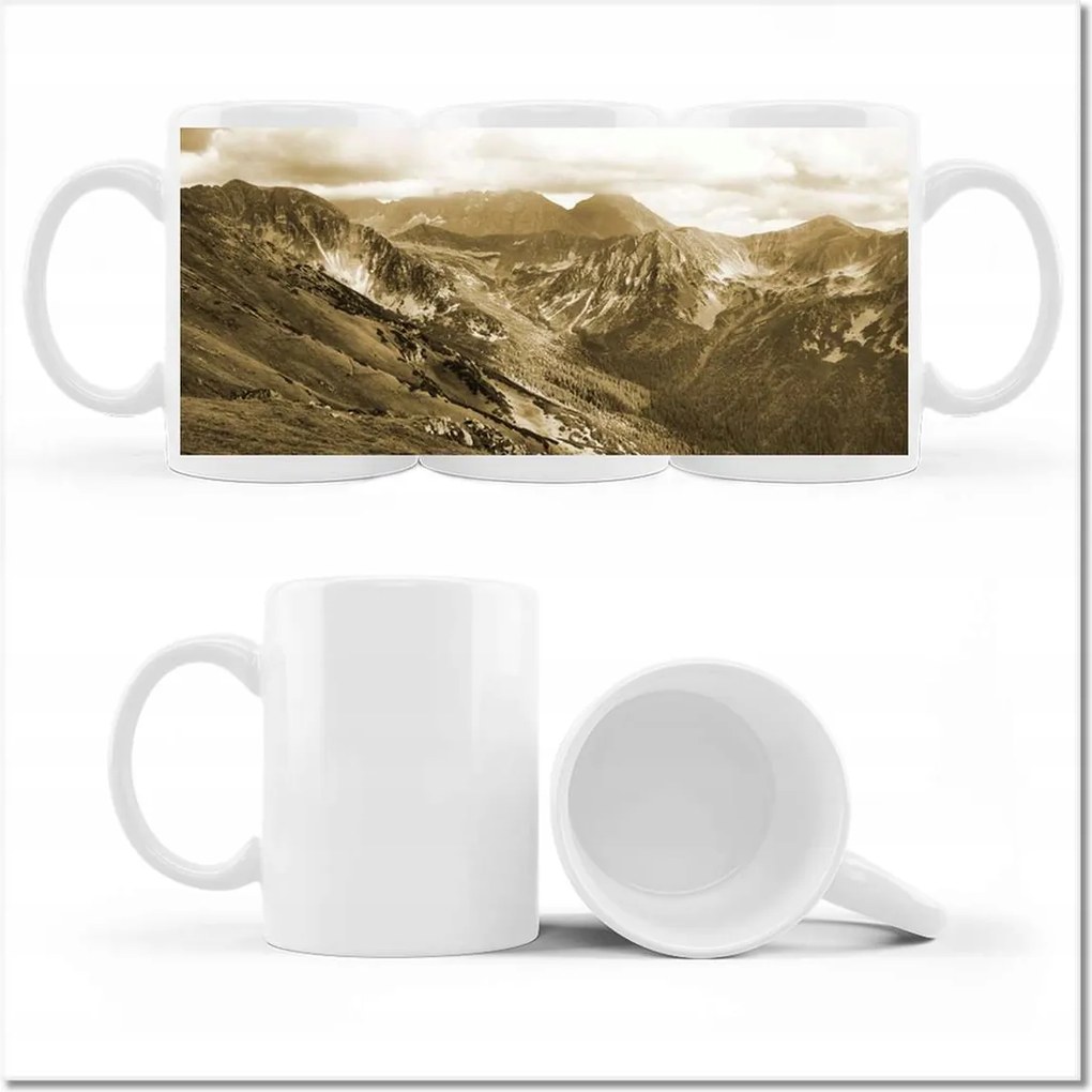 Bögre fényképpel Tátra Lengyel hegyek Kilátás