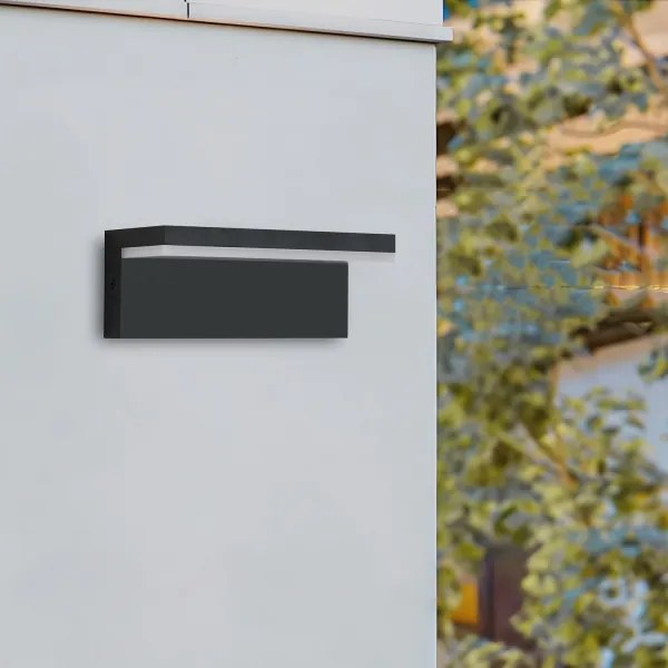 Brilagi - TESSI LED/10W/230V fekete kültéri fali lámpatest IP54