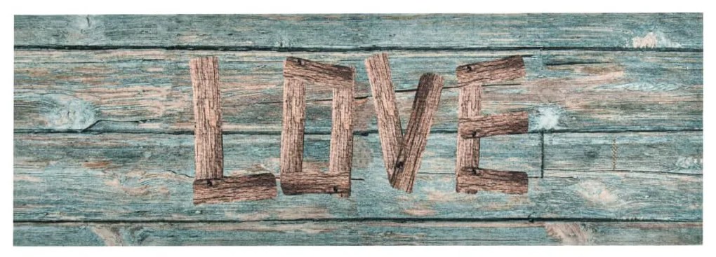 Love&quot; feliratú mosható konyhaszőnyeg 60 x 300 cm&quot;