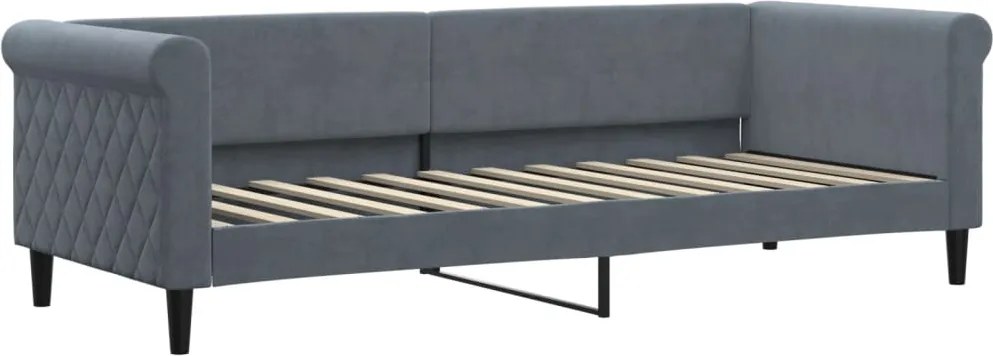 vidaXL sötétszürke bársony kanapéágy 80 x 200 cm