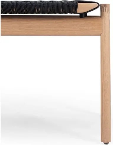 Fekete-natúr színű pad Klupa – Gazzda