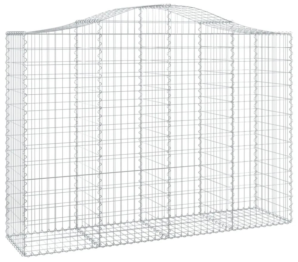 íves horganyzott vas gabion kosár 200x50x140/160 cm