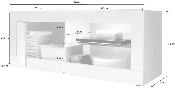 TV-állvány NERILA fehér