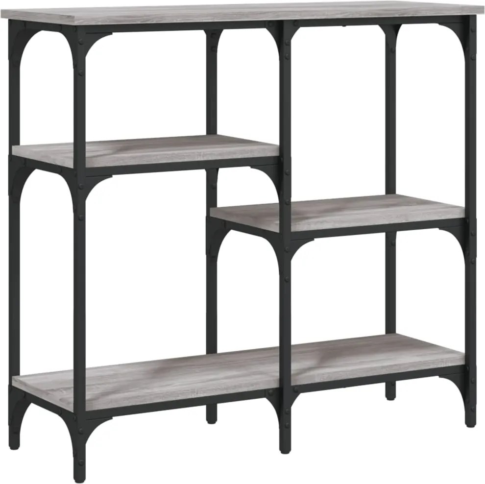 vidaXL szürke sonoma színű szerelt fa konzolasztal 80x29x75 cm