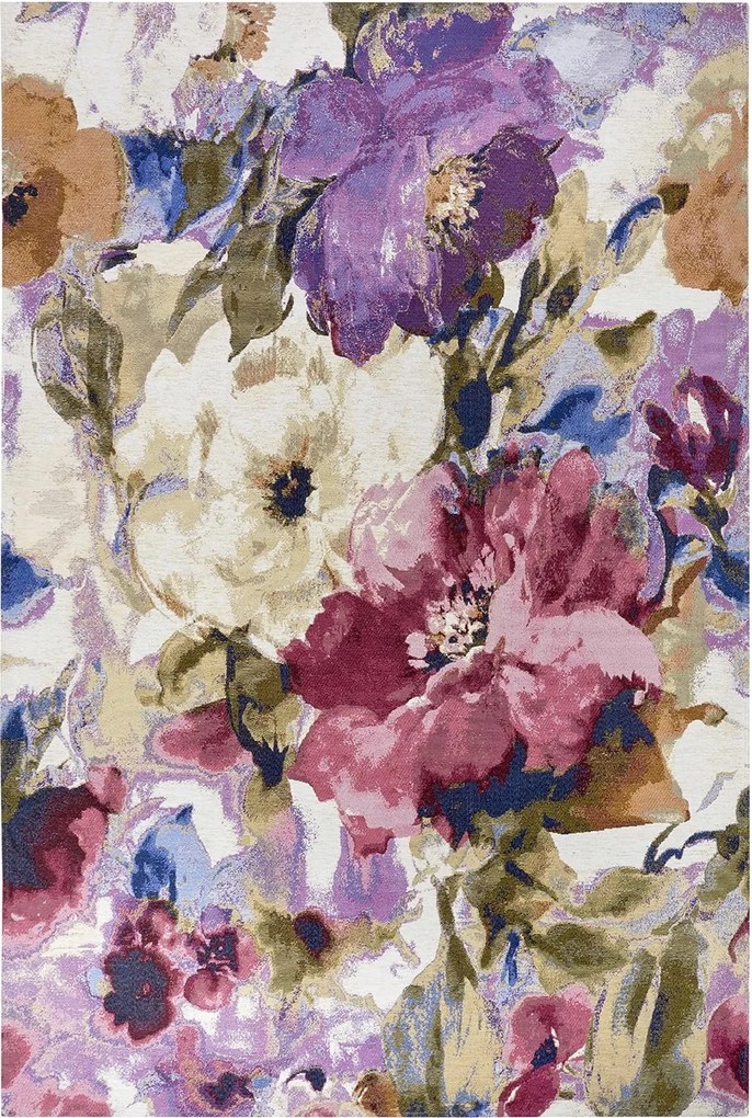 Szőnyeg, konyhai futószőnyeg 75x150cm, csúszásgátló, színes, modern mintás