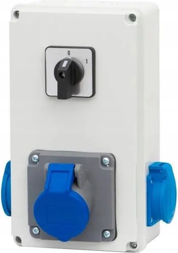 Bico kapcsolószekrény aljzatok 16A/3P, 2x230V, 0/1(16A) F3.0799