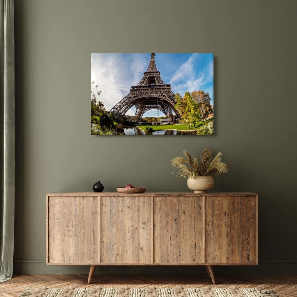 Kép - Eiffel-torony színes (90x60 cm)