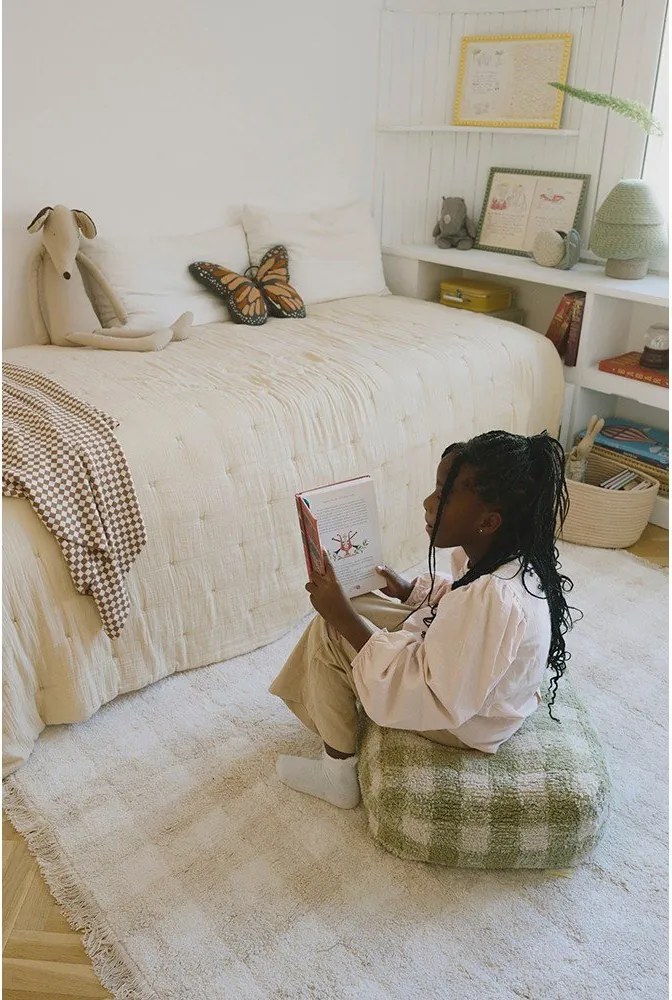 Zöld gyerek babzsákfotel Vichy – Lorena Canals