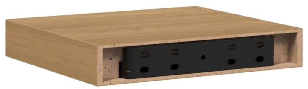 vidaXL Falpolc Falra szerelhető 2 pcs Barna 23 x 23,5 x 4 cm Faanyag