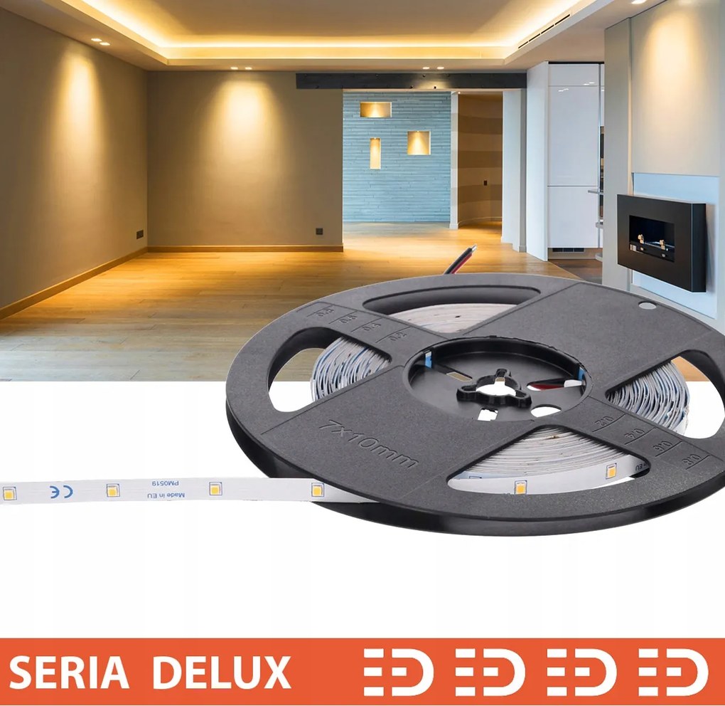 Led szalag Meleg fehér 24V 32 LED/m 360lm/m SMD2835 10m 7 év garancia