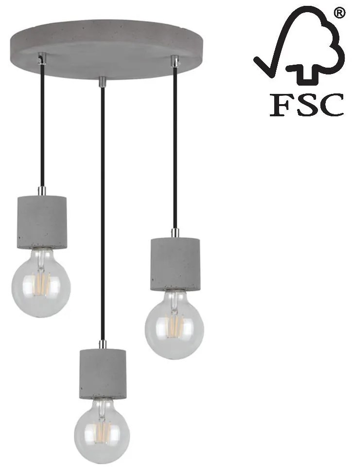 Spot-Light Spot-Light 7169336R - Csillár zsinóron STRONG 3xE27/60W/230V SP0627