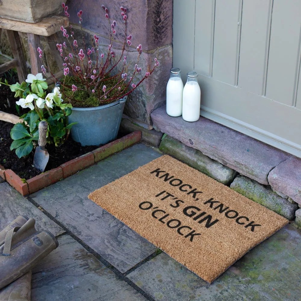 Kókuszrost lábtörlő 40x60 cm Gin O'Clock – Artsy Doormats