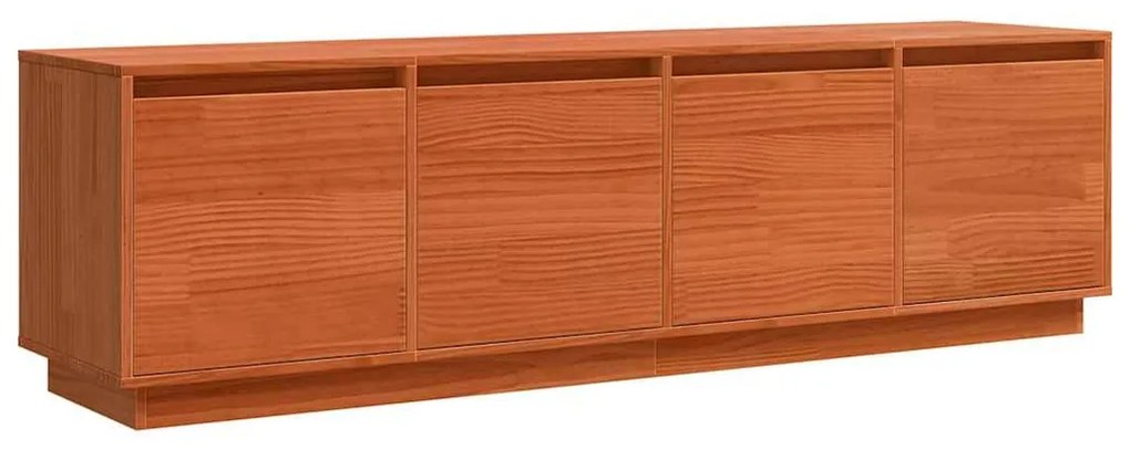 TV szekrény Barna 156 x 37 x 45 cm Tömör fenyőfa