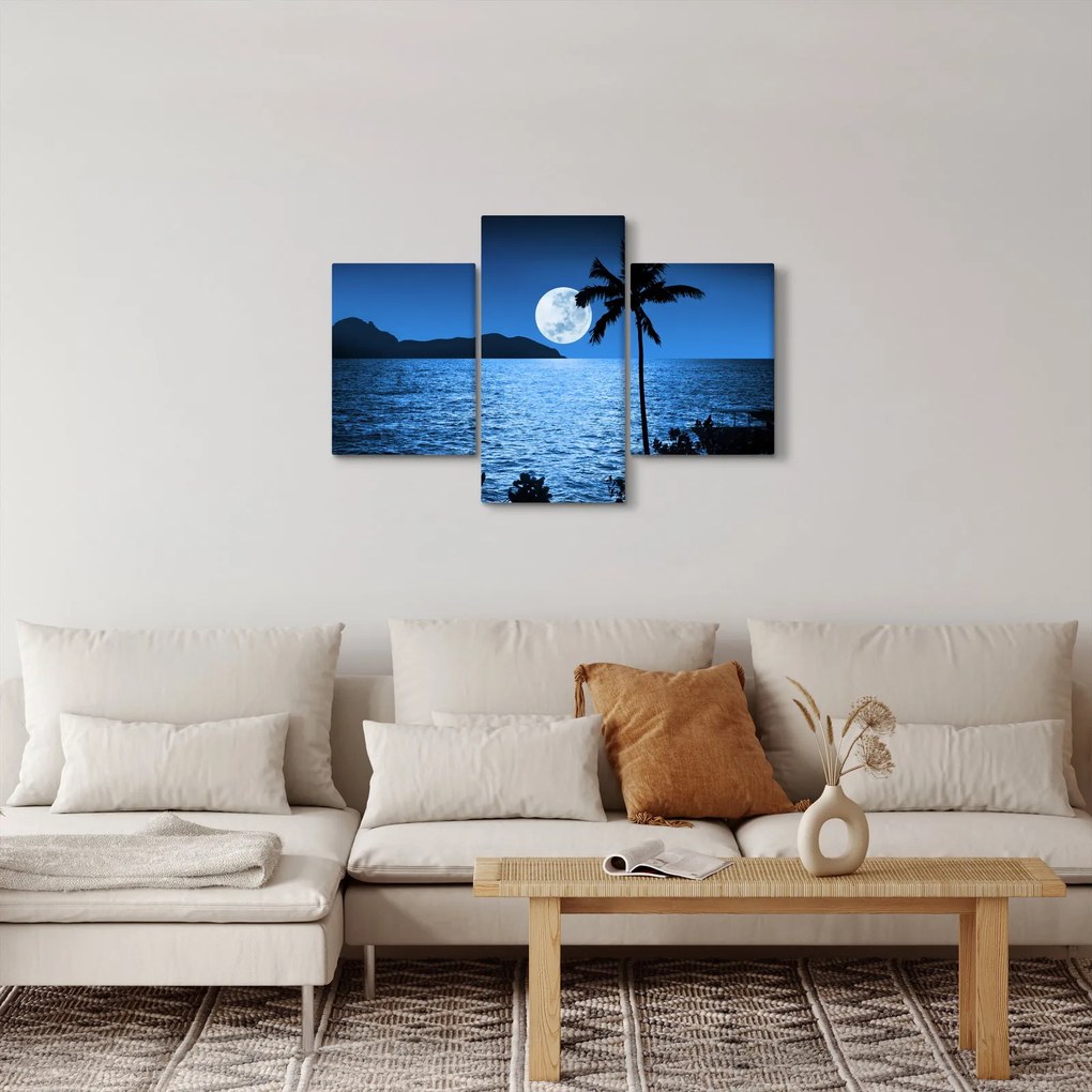 Kép - Hold a tenger felett (90x60 cm)