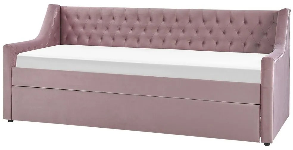 Széthúzható ágy  90x200 cm Maisha (rózsaszín). 1035496