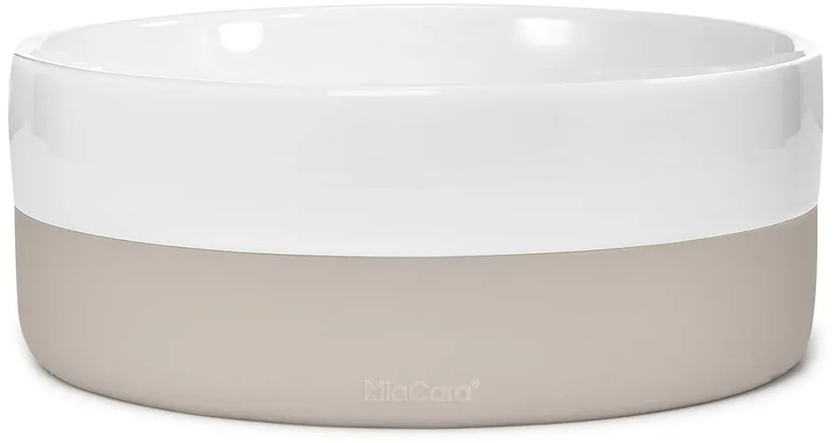 Porcelán tálka kutyáknak ø 17,5 cm Coppa Greige S/M – MiaCara