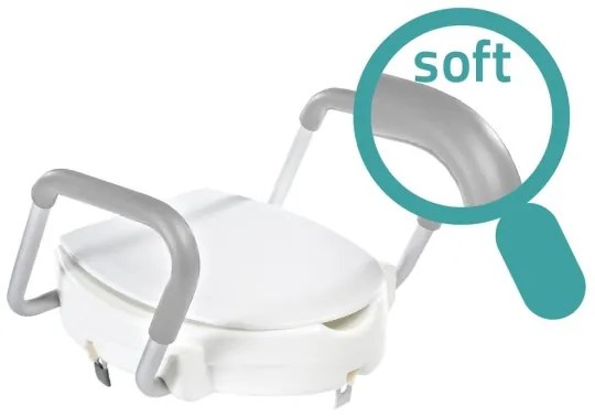 Ridder - Emelt WC-ülőke kapaszkodóval, fehér