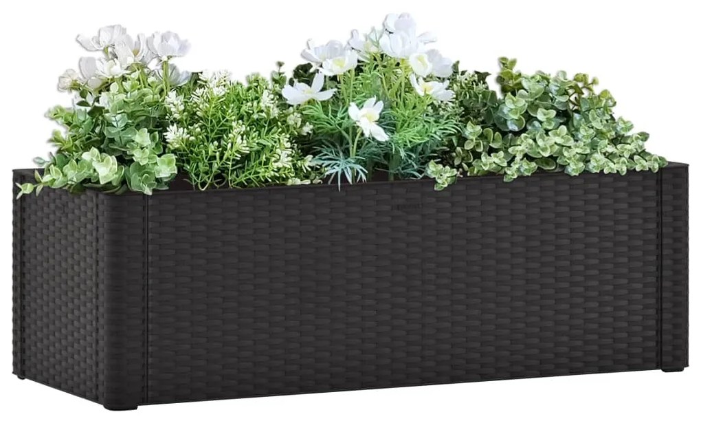 Antracitszürke kerti magaságyás öntözőrendszerrel 100x43x33cm
