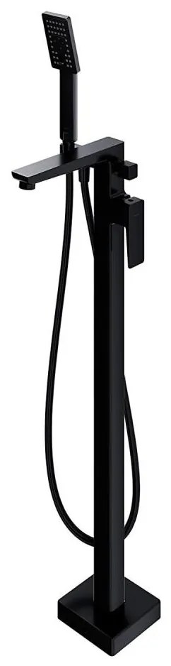 OMNIRES PM7433BL - Szabadon álló fürdőkád szett PARMA matt fekete csapteleppel