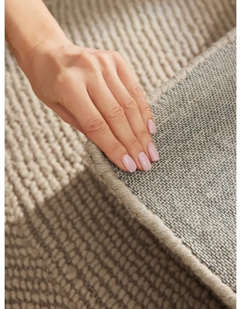 Bézs kézi szövésű gyapjú szőnyeg 160x230 cm Eleni Light Beige – Hanse Home