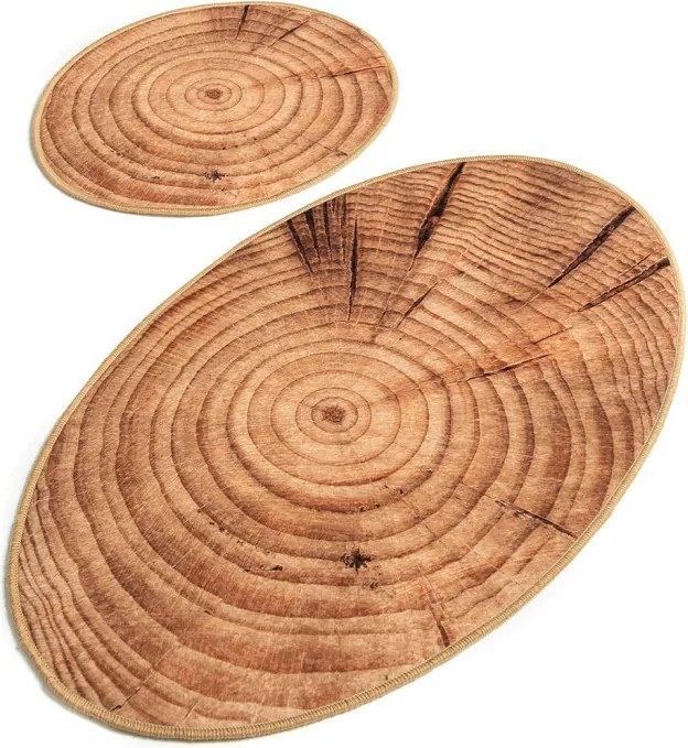 Wood mintás fürdőszobai szőnyeg