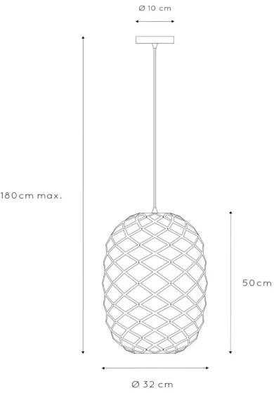 Lucide 21417/32/30 - Csillár zsinóron WOLFRAM 1xE27/60W/230V fekete