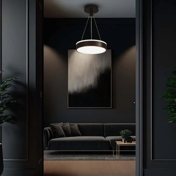 LED Csillár zsinóron LED/12W/230V 4000K fekete