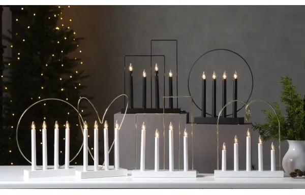 Eglo 410985 - Karácsonyi gyertyatartó GLOSSY FRAME 4xE10/3W/230V fehér