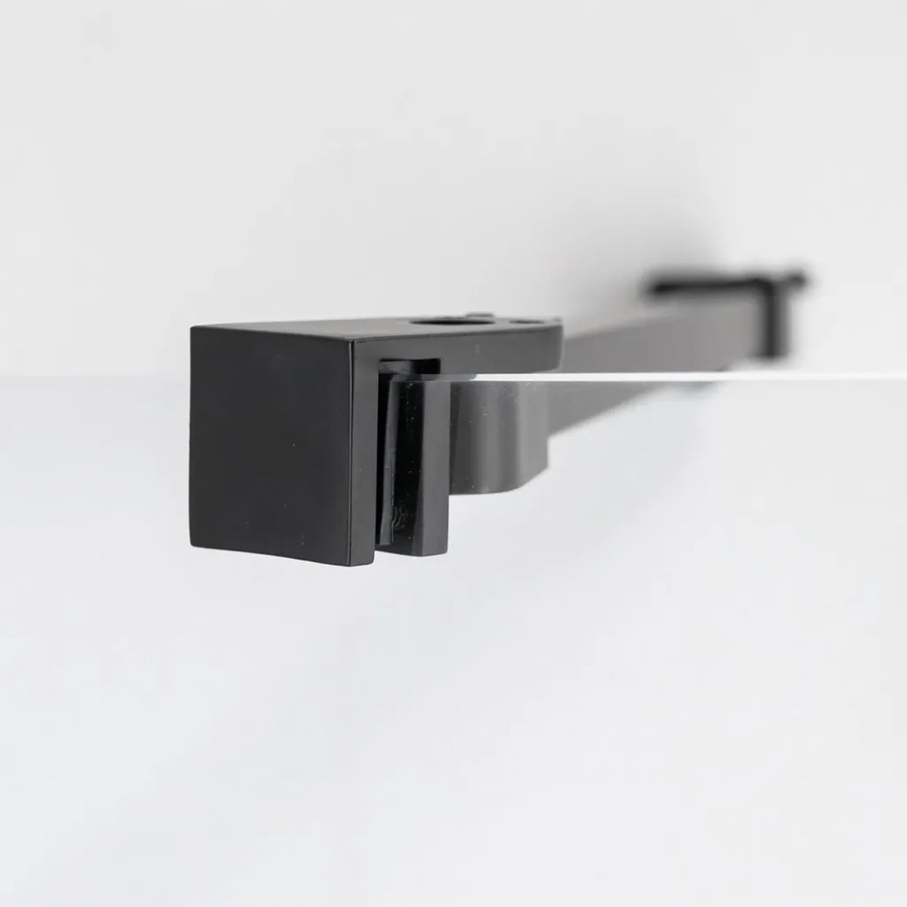 Stuxi Bari Black 90x80 aszimmetrikus nyílóajtós zuhanykabin 6 mm vízlepergető biztonsági üveggel, matt fekete