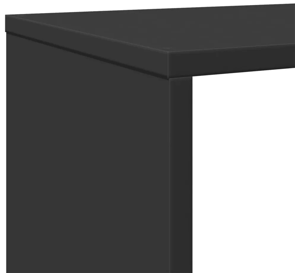fekete szerelt fa könyvszekrény 102 x 29 x 143 cm