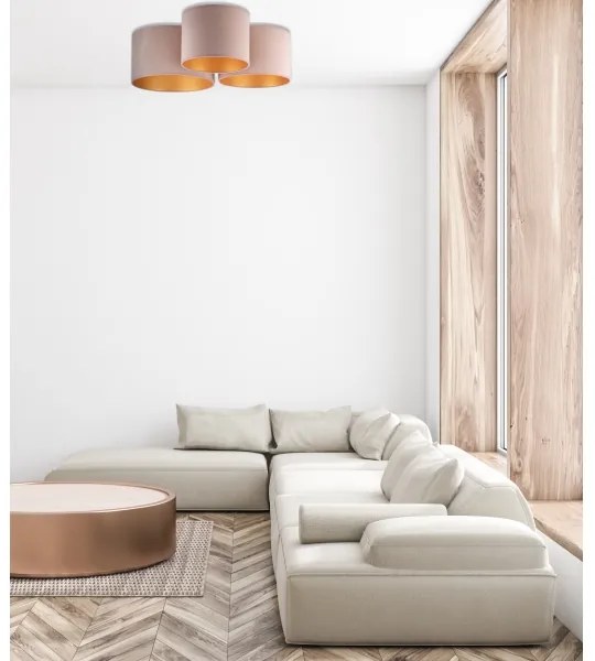 Duolla - Mennyezeti lámpa ROLLER TRIO 3xE27/60W/230V barna