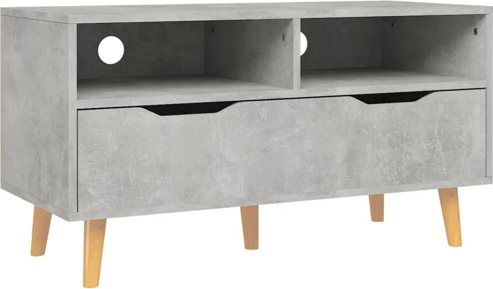 vidaXL betonszürke szerelt fa TV-szekrény 90 x 40 x 48,5 cm