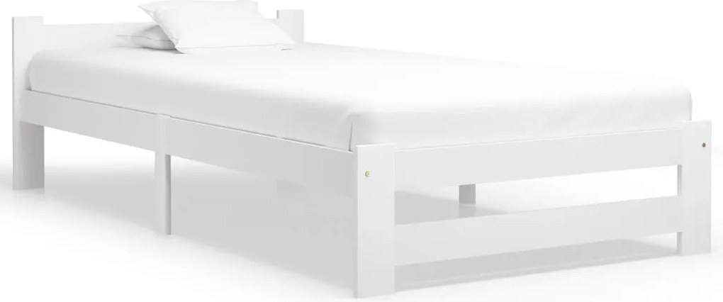 vidaXL fehér tömör fenyőfa ágykeret 90 x 200 cm