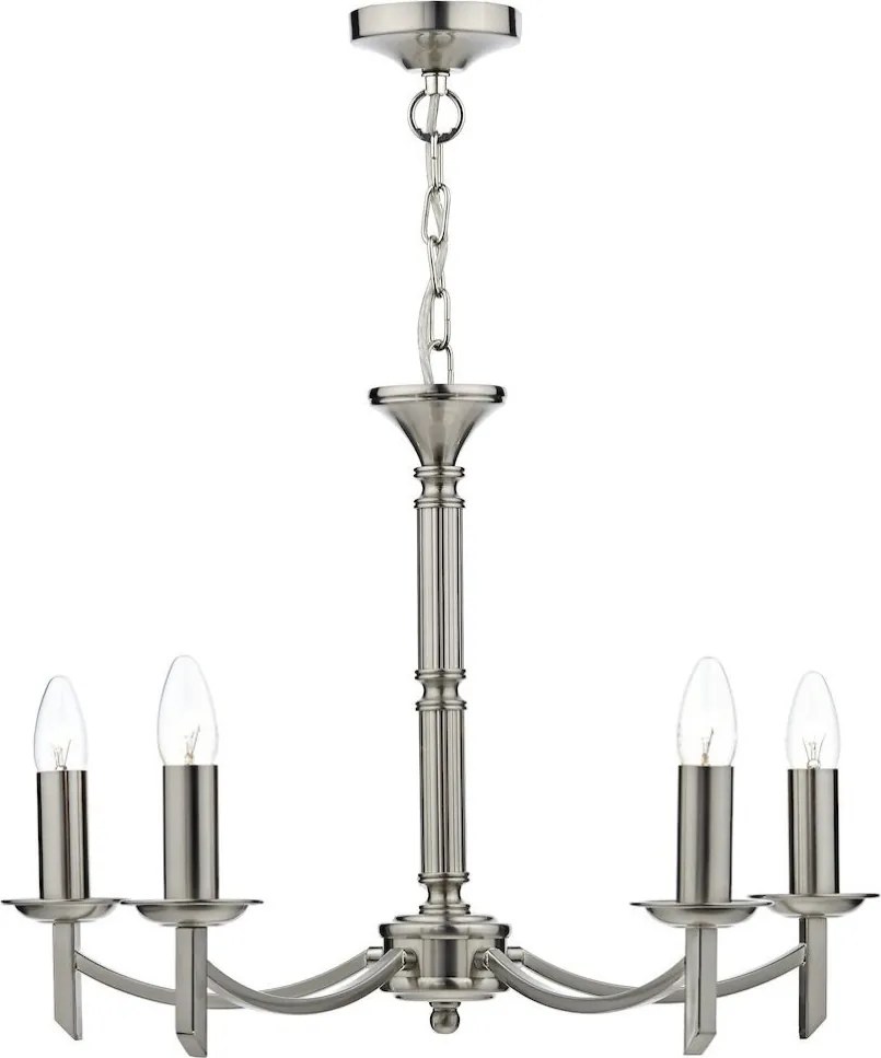 DAR LIGHTING AMB0546 AMBASSADOR Klasszikus Csillár Szatén Króm E14 IP20