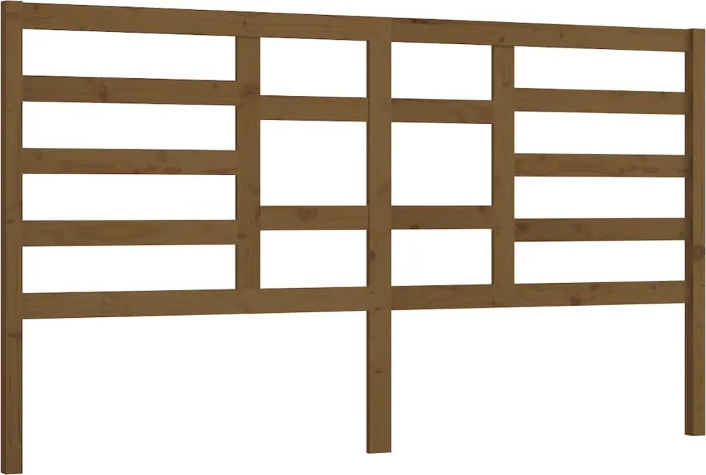 vidaXL mézbarna tömör fenyőfa ágyfejtámla 206 x 4 x 104 cm