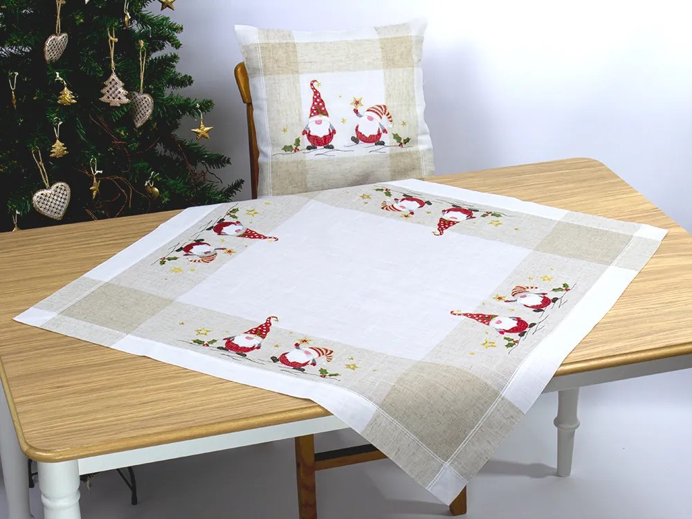 Hímzett karácsonyi terítő Santa Claus TiaHome - 40x160cm