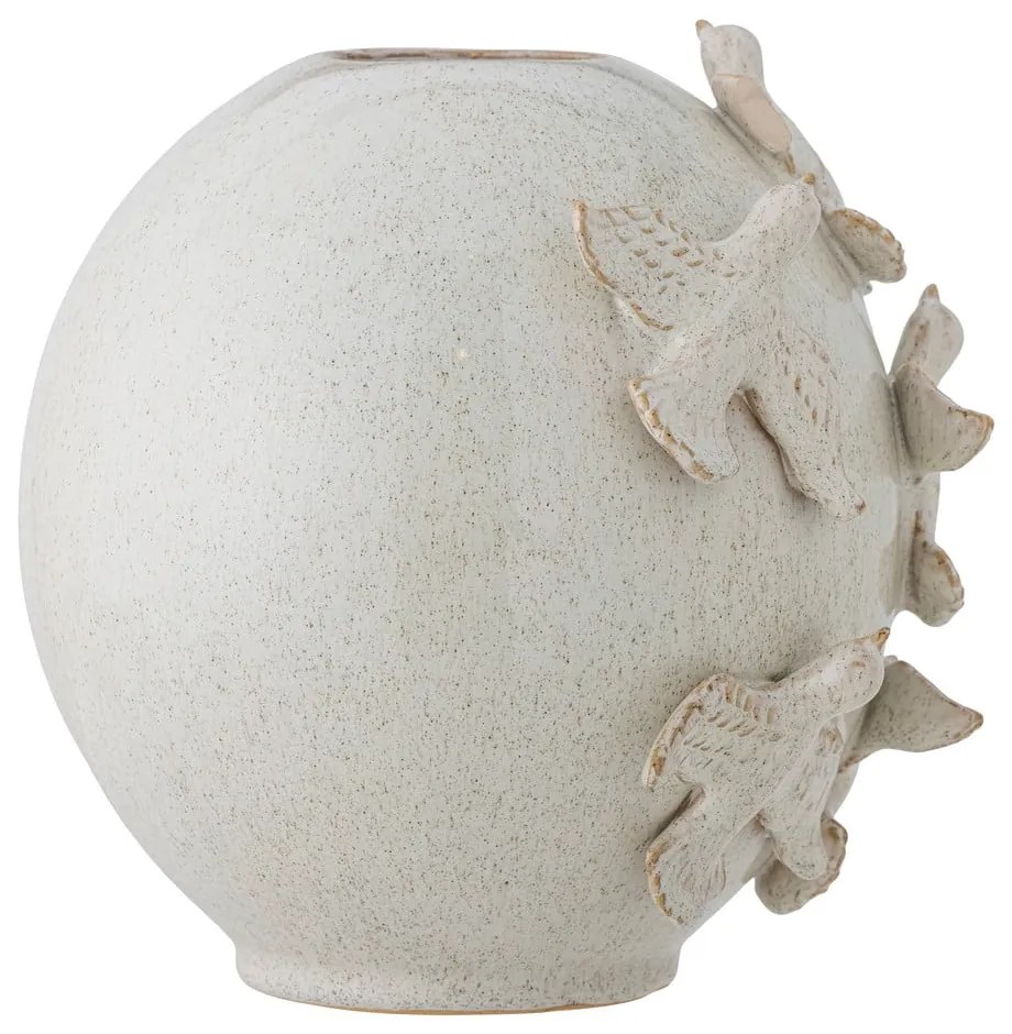 Krémszínű agyagkerámia váza (magasság 25 cm) Abira – Bloomingville