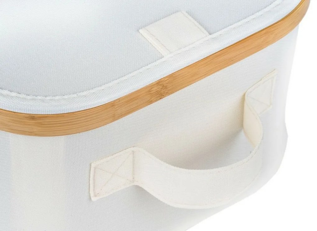 G21 tárolódoboz 30 x 30 x 15 cm, bambusz, fedéllel, bézs