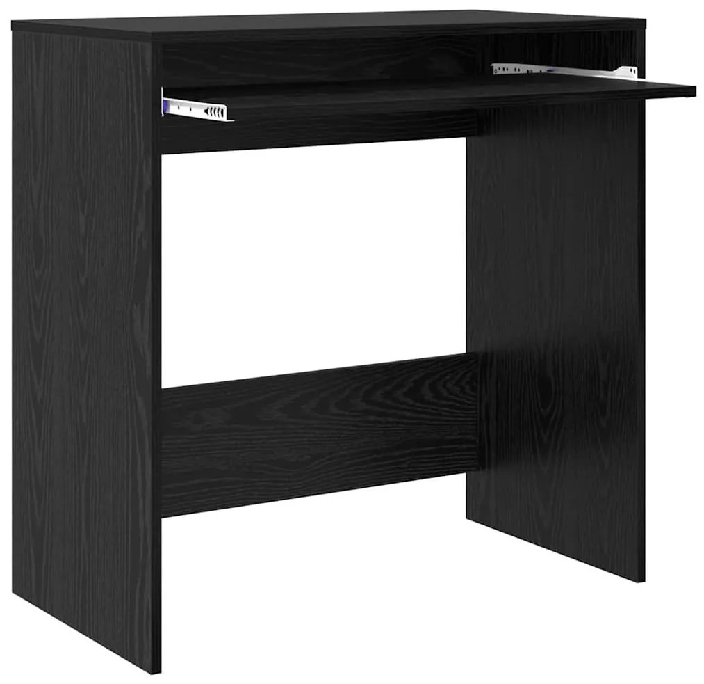 Asztal polcokkal Musta tammi 77.5 x 43 x 79 cm Faanyag