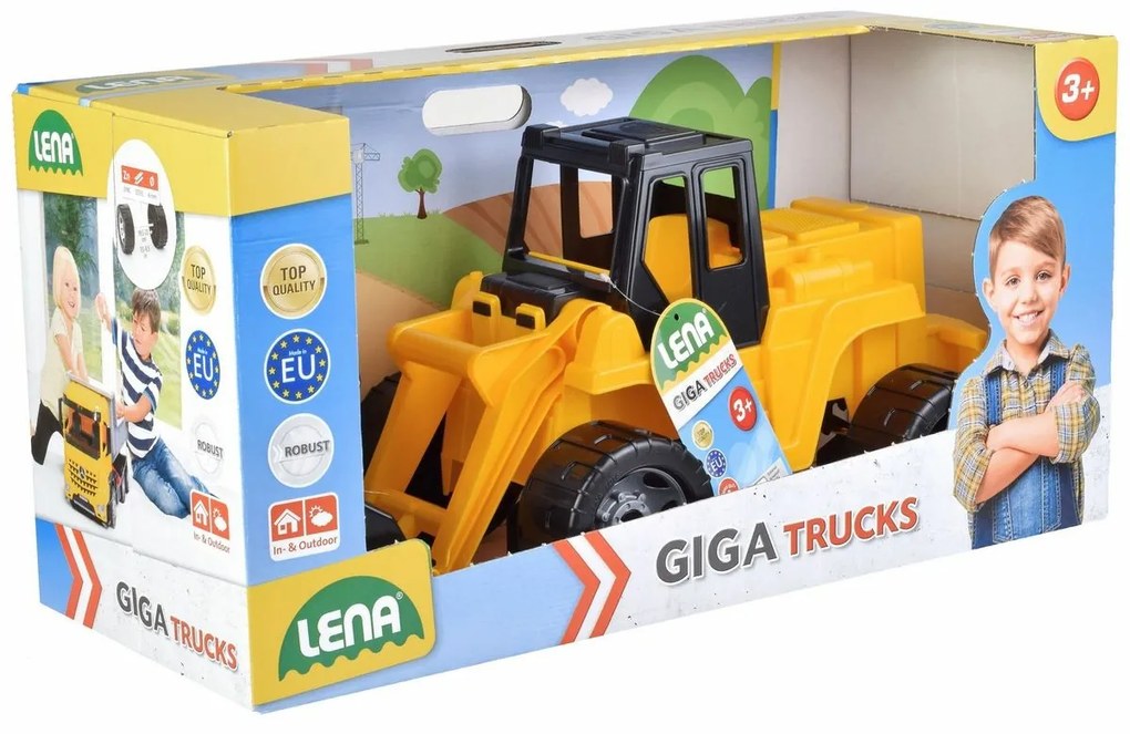 Lena Giga Trucks rakodó, sárga, 62 cm