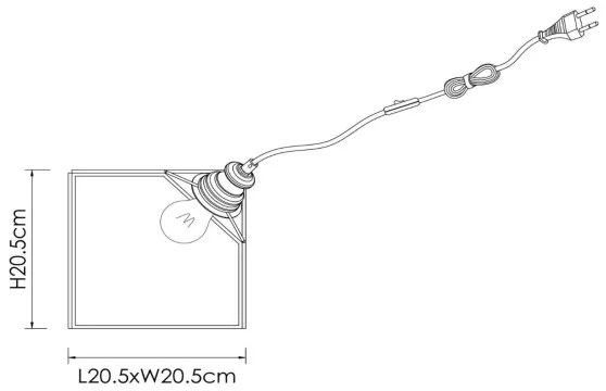 Lucide 10518/20/60 - Asztali lámpa DAVOS 1xE27/60W/230V