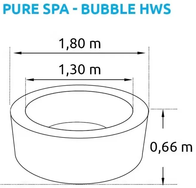 Felfújható pezsgőfürdő Marimex Pure Spa - Bubble HWS - kék -Intex 28486EX